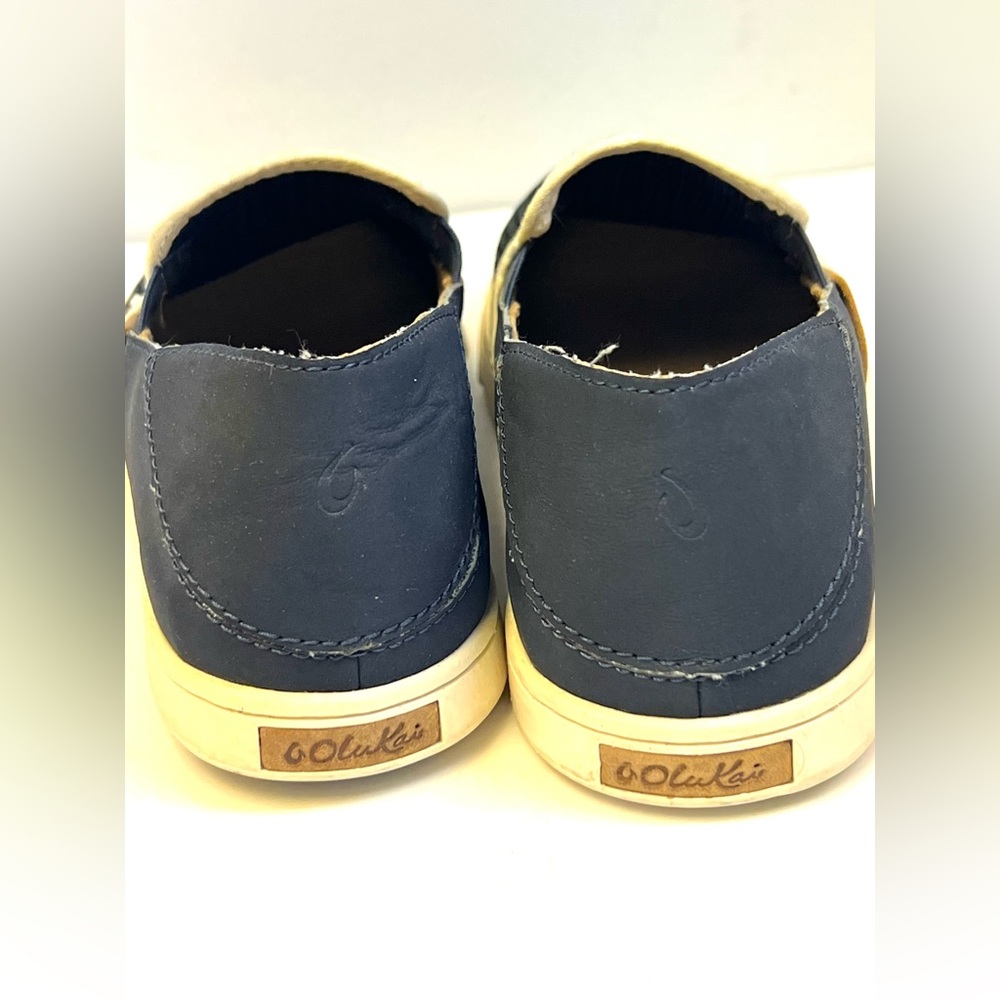 OluKai- Womens Blue Slip‎ on Shoes, Size-7, Pehuea, Pre-Owned - Picture 6 of 8